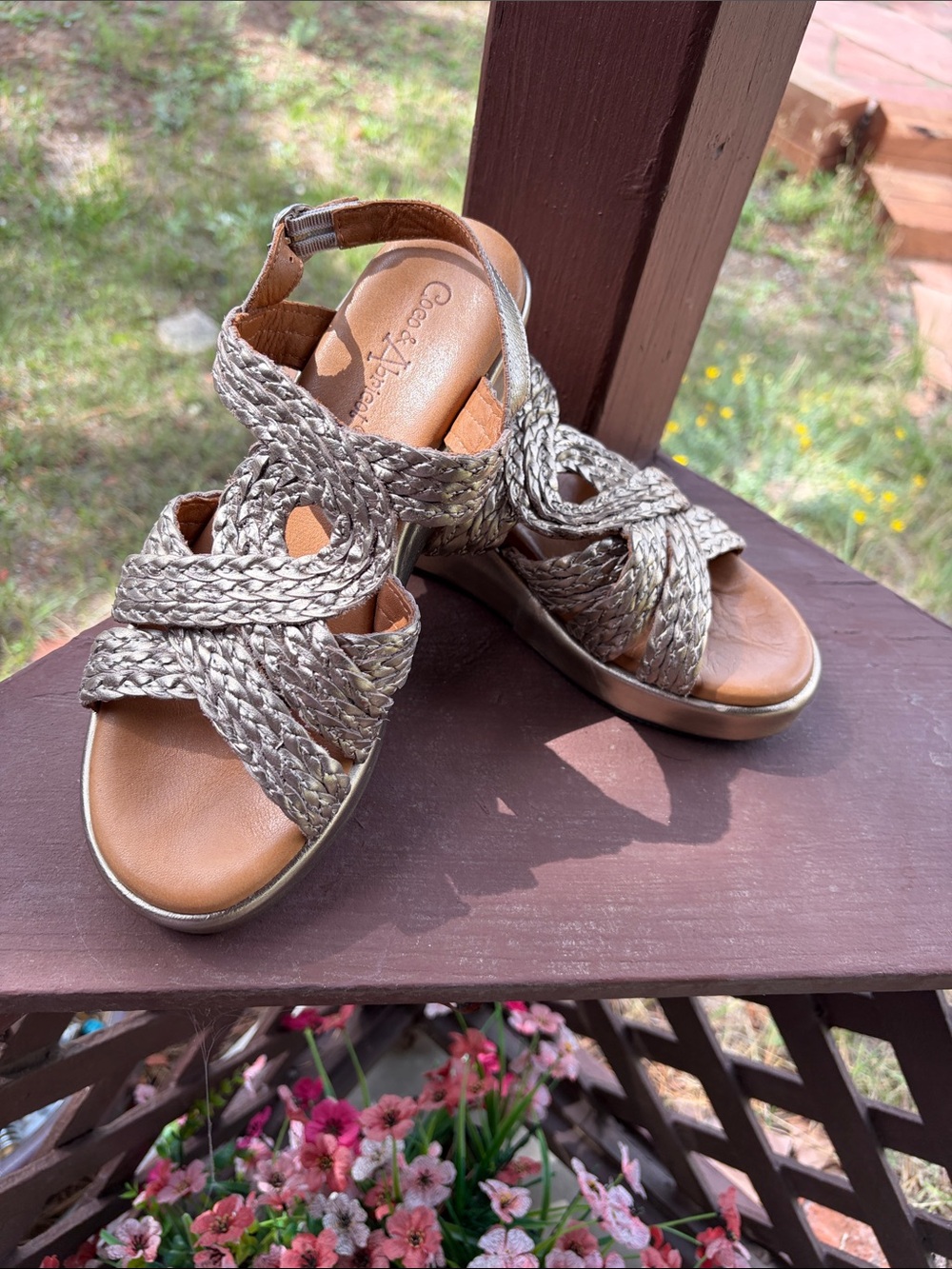 Coconuts by Matisse Braided Metallic Wedge Sandal - Silver